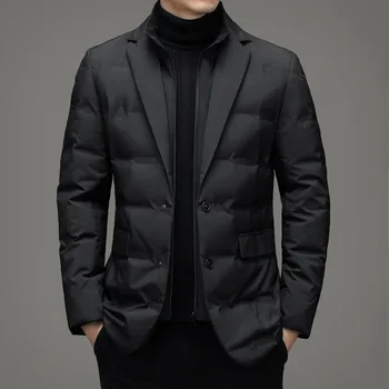 Най-продаван продукт Мода Модерен елегантен западен стил високо качество 2023 зимен костюм надолу яке палто мъжки студено доказателство