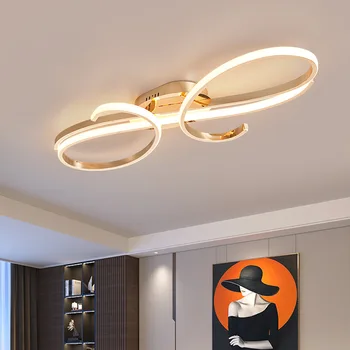 Модерна LED таванна лампа за всекидневна трапезария спалня хотел лоби таван полилей вътрешен дом декорация осветително тяло