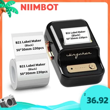 NIIMBOT B21 термичен принтер за етикети 2 инча реколта бизнес етикет производител доставка етикет етикет писател за домашен офис търговски