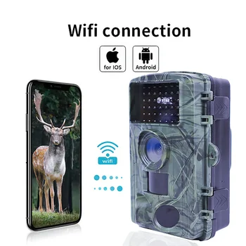 60MP WIFI външна ловна пътека камера PR1600 4K Wildlife Cam Track Motion активиран инфрачервен нощен капан за нощно виждане