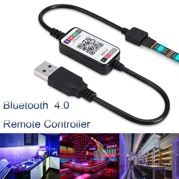 Bluetooth LED светлинна лента контролер Интелигентна RGB светлинна лента Безжично APP дистанционно управление Музика USB хол спалня парти
