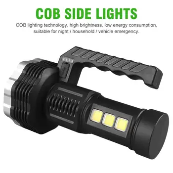  висока мощност LED фенерче COB странична светлина външна аварийна лампа къмпинг лампа водоустойчив ръчен преносим LED фенерчета