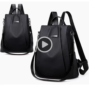 Анти-кражба мода раница жени случайни водоустойчиви училищни чанти за тийнейджърка многофункционален рамо чанта пътуване раница