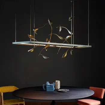 Nordic постмодерен творчески бар LED полилей дизайнер минималистичен ресторант полилей светлина луксозен потребителски инженерна лампа