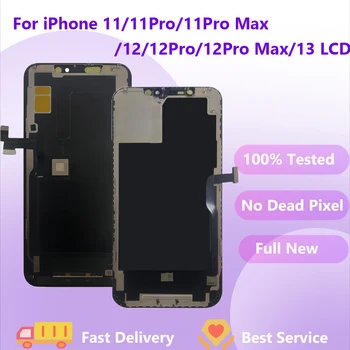 100% тестван висококачествен incell за iPhone11 11pro 11promax сензорен екран дигитайзер събрание замяна за 12 12promax 13 LCD