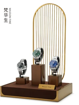 Нов дисплей за часовници, дисплейни прозорци, стелажи за показване на часовници, метални вертикални скоби за съхранение на часовници от висок клас
