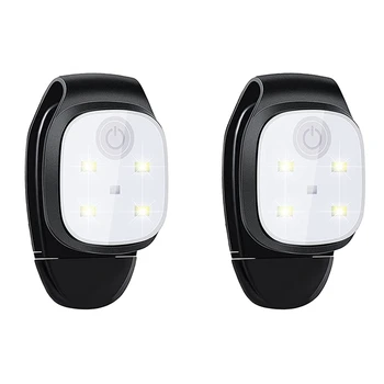 2 бр. Външен нощен клип на светлини за бягане Светлоотразителни USB акумулаторни LED светлини за движение Аксесоари за бягане