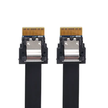 Cablecc PCI-E Slimline SAS 4.0 SFF-8654 4i 38pin домакин на SFF-8654 тънък SAS целеви кабел