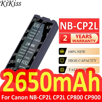 KiKiss Мощна батерия NB-CP2L 2650mAh За Canon NB-CP1L CP2L фотопринтери SELPHY CP800 CP900 CP910 CP1200 CP100 CP1300