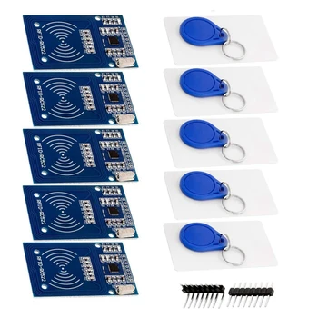 RFID комплект RC522 с четец, чип и карта 13.56 Mhz SPI съвместим с за Arduino и за Raspberry Pi