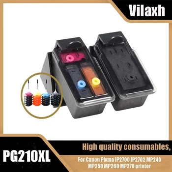 Vilaxh PG 210 CL 211 Презаредена касета с мастило за принтер CANON PG210 CL211 XL за Pixma MX320 MX330 MX340 MX350 MX410 MX420 принтер