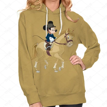 Мода 3D Disney Мики Маус печат качулка момиче хип-хоп дълги ръкави жени Y2k Harajuku суитчъри пуловери качулки
