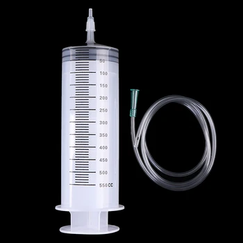 500ml CC спринцовка инжектор Clear пластмаса голяма спринцовка за еднократна употреба с маркуч тръба