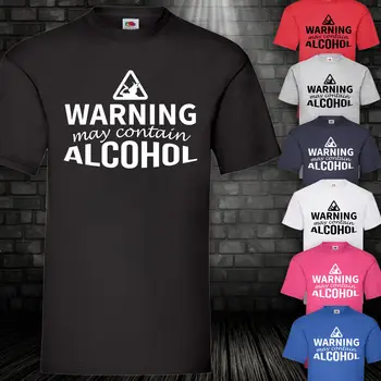 Предупреждението може да съдържа алкохол карнавален карнавален костюм алкохолна тениска S-5XL