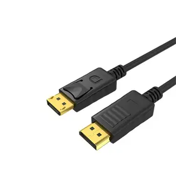 Displayport кабел мъжки към мъжки 4K DP 1.4 дисплей порт кабелен адаптер за аудио видео компютър лаптоп телевизионен проектор 1m / 1.8m