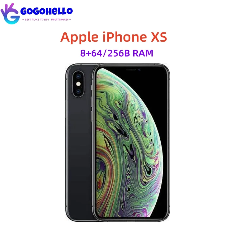 Apple iPhone XS 64/256GB ROM 4GB RAM IOS A12 6.1'' 2658mAh Bionic Hexa Core Dual 12MP Face ID Оригинален отключен телефон
