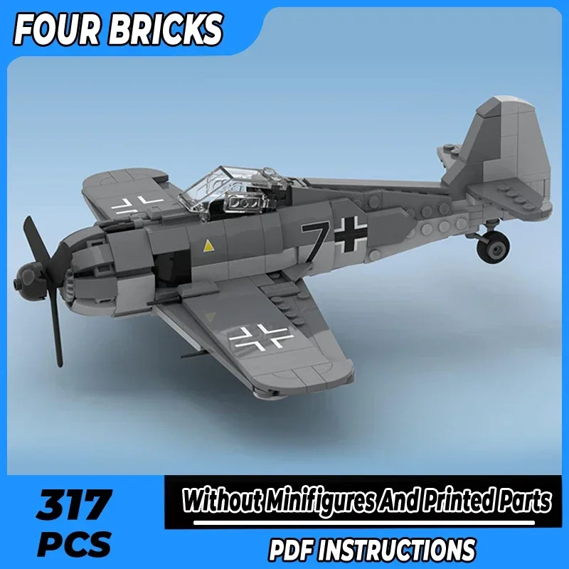 Moc строителни тухли бомбардировач модел Fw 190 A-8 немски изтребител технология модулни блокове подаръци коледни играчки DIY комплекти събрание