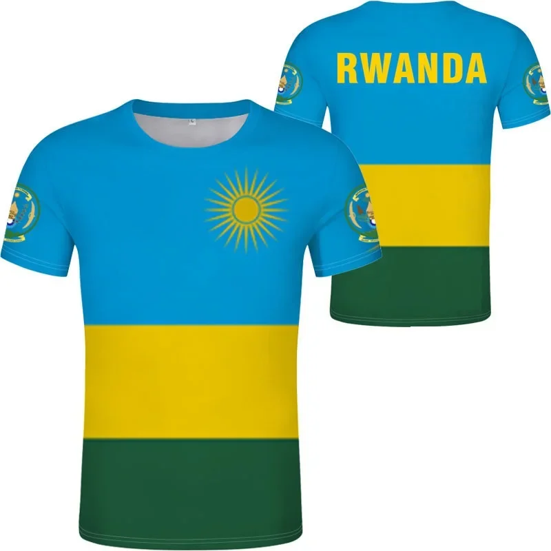 Rwa RWANDA флаг 3D печат извънгабаритни T риза жени мъже лятна мода O-образно деколте къс ръкав смешно тениска графика Tees улично облекло