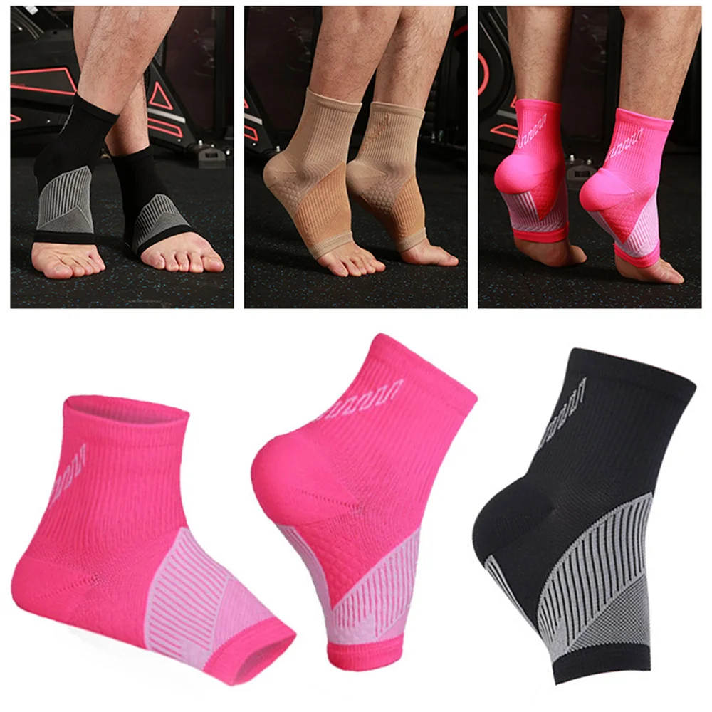 абсорбция Твърди компресионни чорапи Глезена ръкав Спортни глезена защита крак чорапи петата подкрепа комфорт износване устойчиви пот