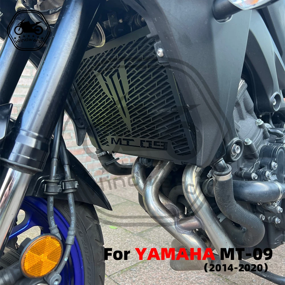 Аксесоари за мотоциклети Неръждаема стомана матиран радиатор предпазен капак на радиатора за Yamaha Mt09 Tracer Mt-09 2014-2019 15 16 17 18 20