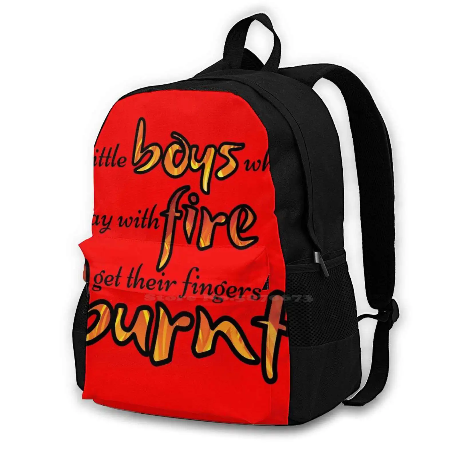 Малки момчета, които си играят с Fire-Mia Музикален цитат Мода пътуване лаптоп училище раница чанта Кристин Baranski Ma Mia