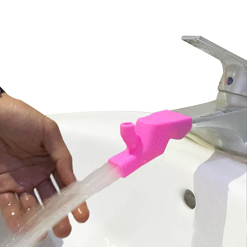 Нов 1 бр. силиконов кран удължител за малки деца вода достигне кранче каучук ръка измиване баня аксесоар кухненски инструменти