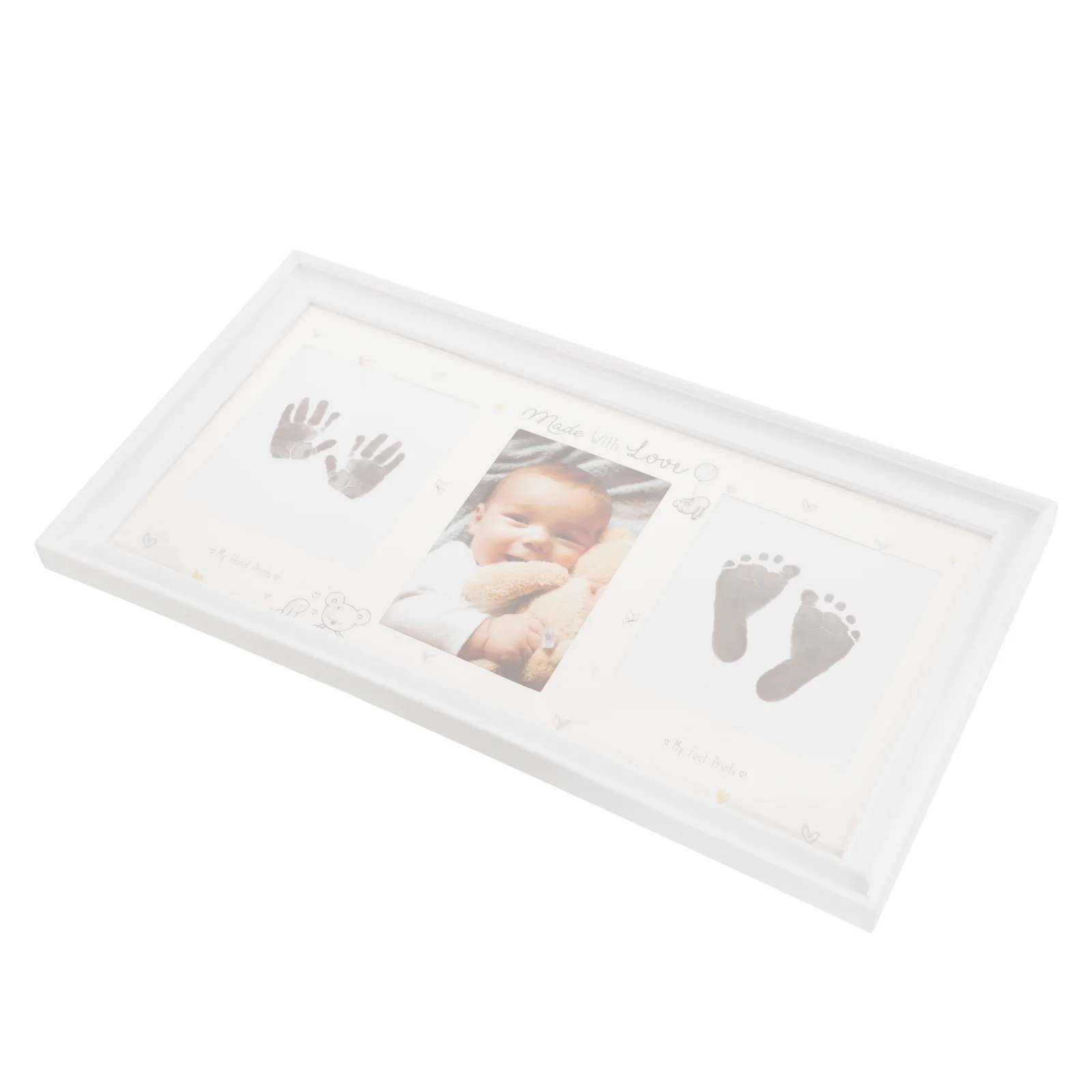 Новородено Handprint фото рамка бебе отпечатък картина рамка бебе спомен фото рамка с мастило тампон