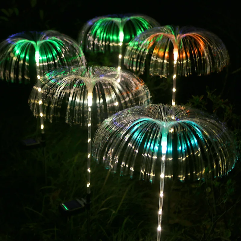 Слънчеви светлини Медузи градина декорация фея светлини водоустойчив външно осветление медузи тревата лампа за вътрешен двор пътека тревата
